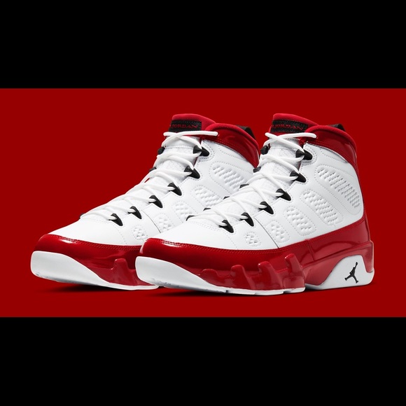 jordan retro 9 white gym red